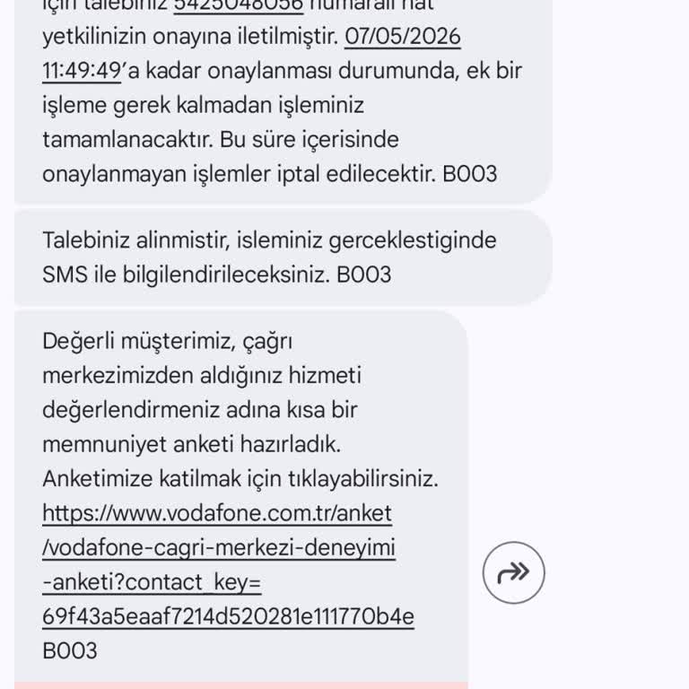 Vodafone Online İşlemlerinde Eski Kapatılmış Hat İçin Yetki Kodu Gönderilmesi Sorunu