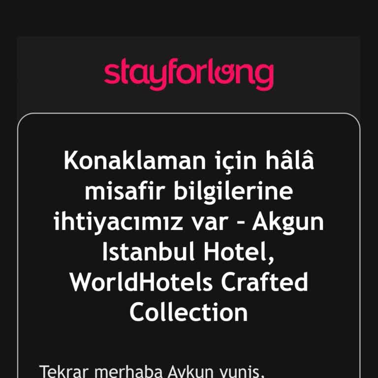 Stayforlong Üzerinden Rezervasyon Kabul Edilmedi Ve Çift Ödeme Yaptım