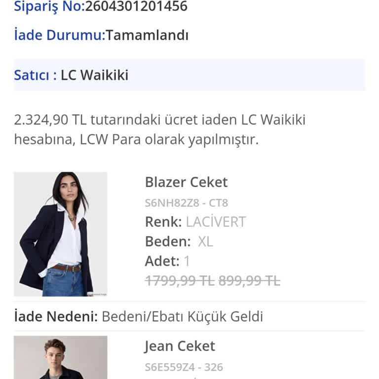 LCW Online Mağazası İade Tutarını Kartıma Yansıtmadı Ve Müşteri Hizmetlerine Ulaşılamıyor