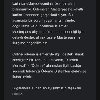 Telefon Numarası Değişikliği Sonrası Masterpass Uyuşmazlığı Ve Kart Ekleyememe Sorunu