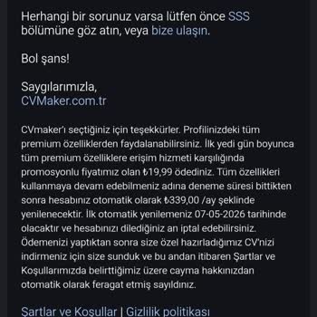 Bilgi Ve Onay Dışında 340 TL Çekilen Abonelik İçin Geri Ödeme Talebi