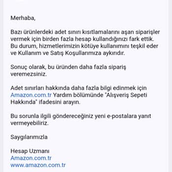 Temel İhtiyaç Sınırı Ve Kötüye Kullanım İddiası Nedeniyle Kitap Siparişlerimin Reddedilmesi
