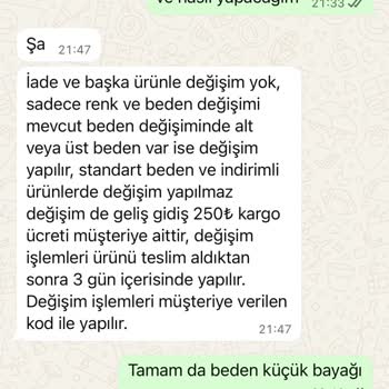 Bulem Butik'ten Yanlış Beden Gömlek, İade Reddi Ve Ek Ücret Talebi