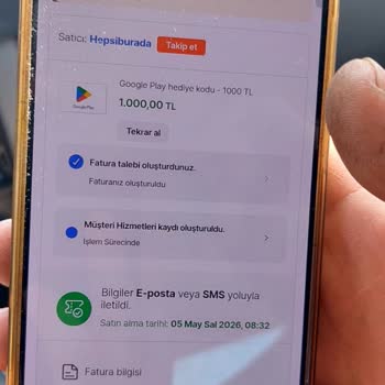 Hepsiburada'dan Google Play Hediye Kodu Alımı Sonrası Kod Gelmemesi Ve İade Talebi