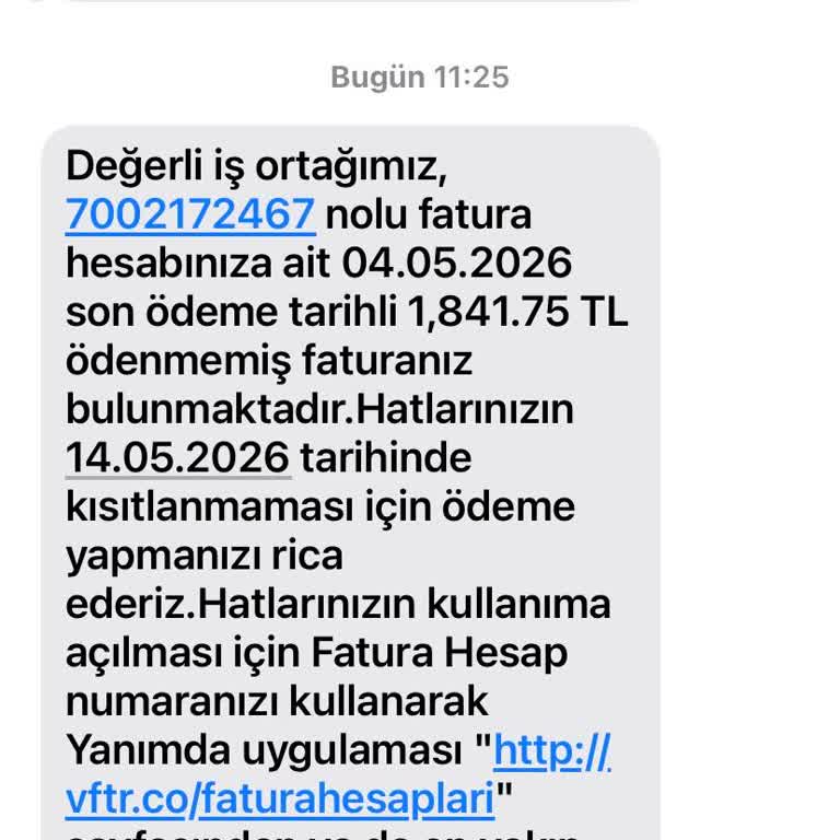 Vodafone'dan Haksız Cayma Bedeli Faturası