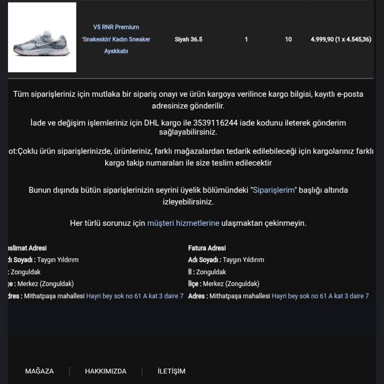Sportin’den Ürün İadesi İçin Bilgi Alınamıyor Ve Müşteri Hizmetlerine Ulaşılamıyor