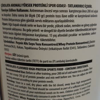 Whey Protein Ürününde E341 Bulunduğu Yanıltıcı Etiket Bilgisi