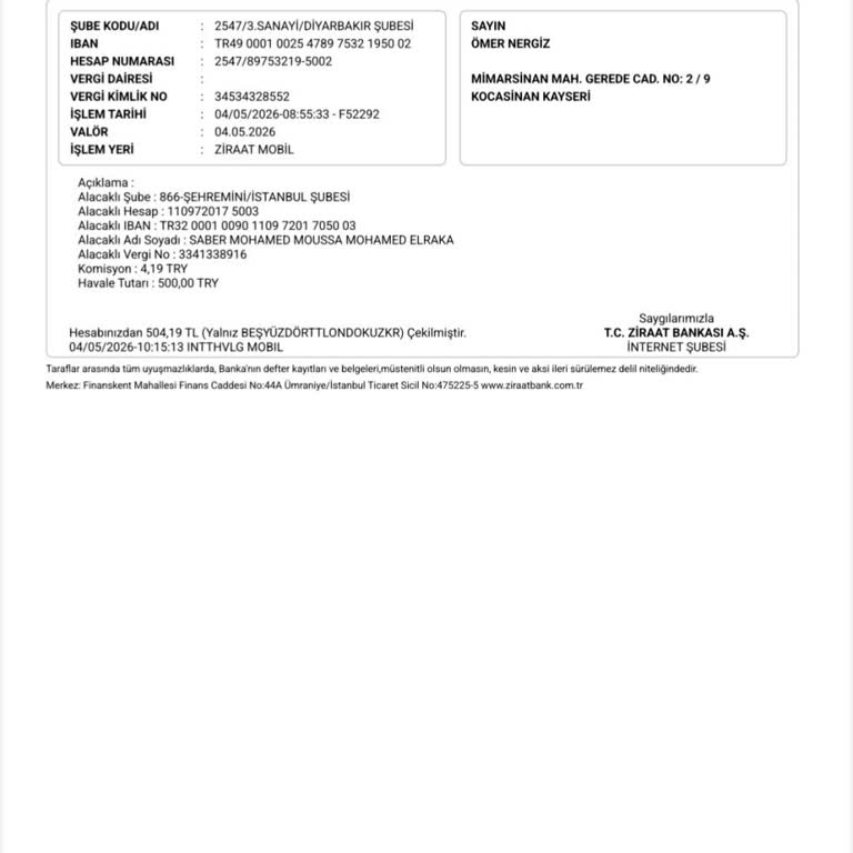 Uygulama Hesabına Yüklenmeyen 500 TL İşlemi İçin Acil Çözüm Talebi