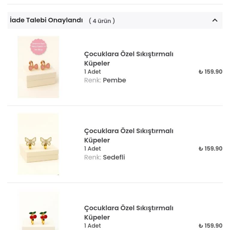 Kargolanmayan Sipariş İçin İade Talebi