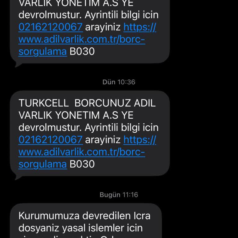 Adil Varlık Gönderimli Asılsız İcra SMS’leri Durdurulmalı