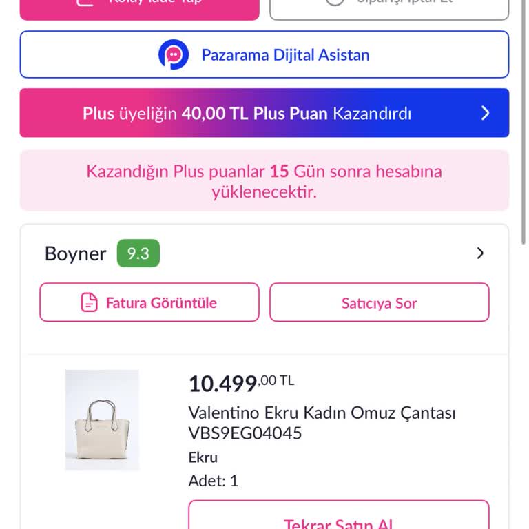 Pazarama Kusurlu Çanta Ve Faturasızlık Sorunu Çözülmedi
