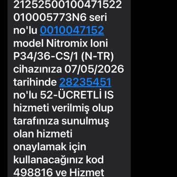 Garanti Dışı Tesisat Kirliği Nedeniyle Alınan 3.500 TL Ücreti