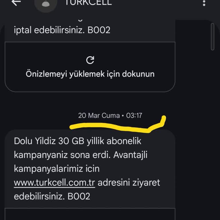 Turkcell'den Gece 03:17'de Tek Uyarı Ve Aşırı Fatura
