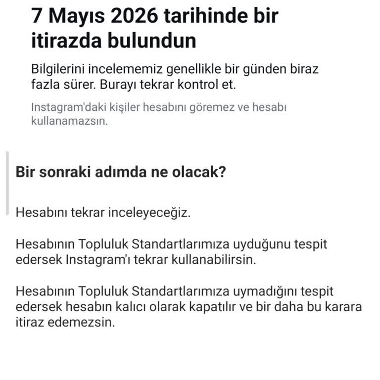 Instagram Hesabım Haksız Yerine Askıya Alındı, Açıklama Ve Geri Dönüş Bekliyorum
