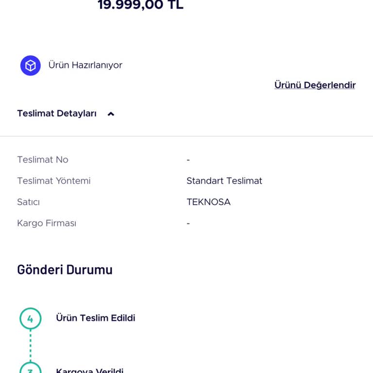 Teknosa'da Stok Hatası Nedeniyle Sipariş İptal Edilemiyor