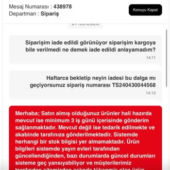 Stokta Olmayan Ürün Satışı Ve İptal Yerine İade İfadesi Kullanılması