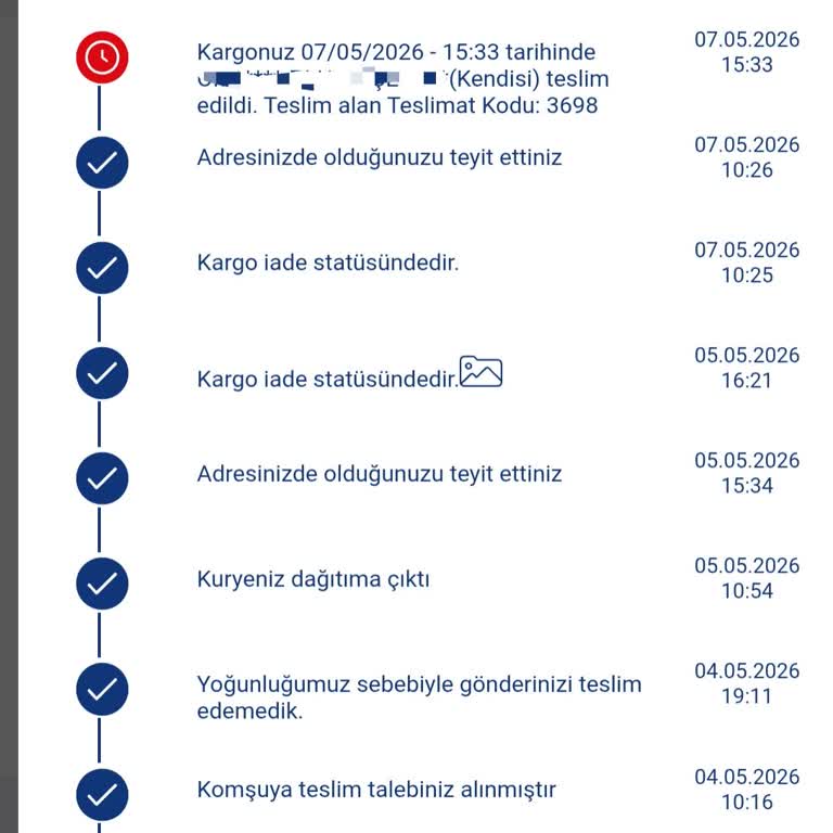 Aras Kargo Kartal Şubesinde Teslim Edilmeyen Kargo Ve Habersiz İade