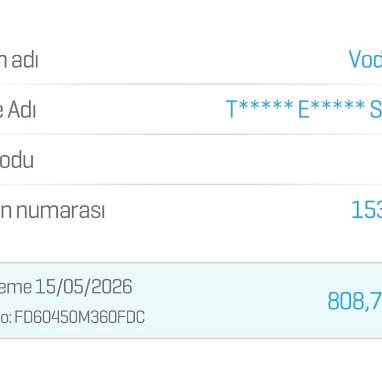 Vodafone Sözleşme Fiyatı 590 TL Olmasına Rağmen 808 TL Faturaya Alındı