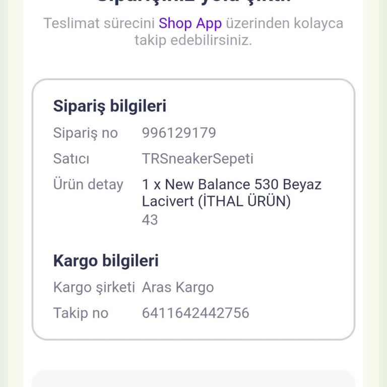 Sneakersepeti.com Siparişimle İlgili Herhangi Bir Kargo Hareketi Görünmüyor