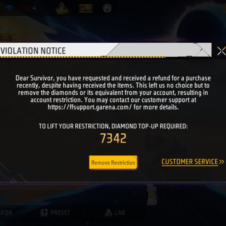 Free Fire Max Added Negative Diamonds And Blocked My Account