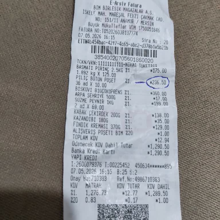 İskele BİM Şubesinde Reklamlı 79 TL Tavuk Fiyatı Kasada 125 TL Olarak Görüldü