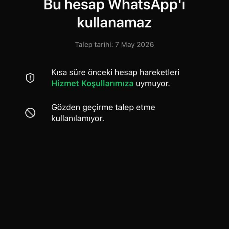 WhatsApp Hesabım Haksız Şekilde Engellendi Açıklama Ve Yeniden Aktifleştirme Talebi