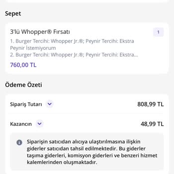 GetirYemek Sepeti Sipariş İptali ve Ödeme İadesi Yok
