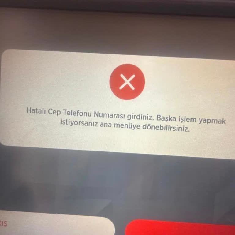 ATM Telefon Hatası 5.000 TL Çekmemi Engelliyor Ve Destek Yok
