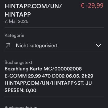Hintapp.com Bucht Weiterhin 29,99 € Ohne Meine Zustimmung Ab