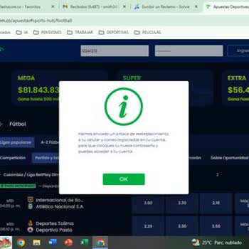 Betplay no envía enlace de recuperación y pierdo acceso a cuenta