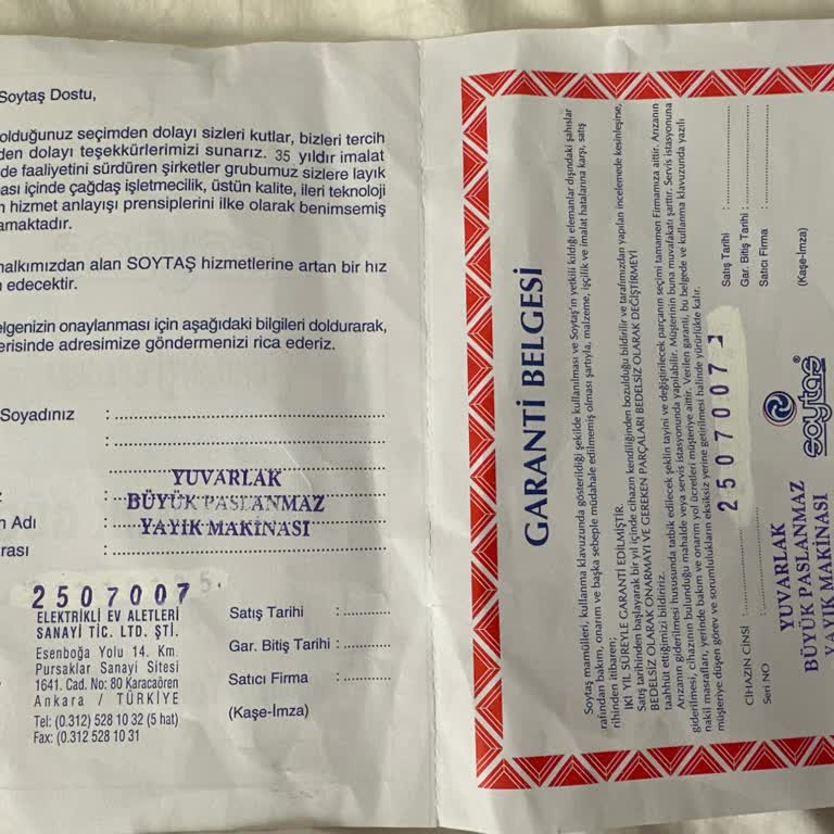 Soytaş Ev Aletleri Yayık Makinesi Çalışmaz Halde
