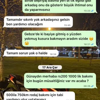 Ücretsiz Rodaj Bakımı Kayıt Dışı Tekrar Ücret İstendi
