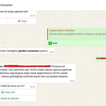 Cargox Teslimat Tercihi Değişikliği Yapılamıyor Ve Canlı Destek Yok