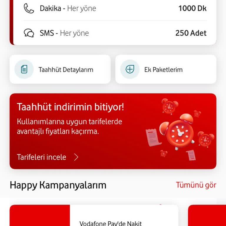 Vodafone Bilgilendirme Yapılmadan Otomatik Tarif Yenileme ve Fiyat Artışı