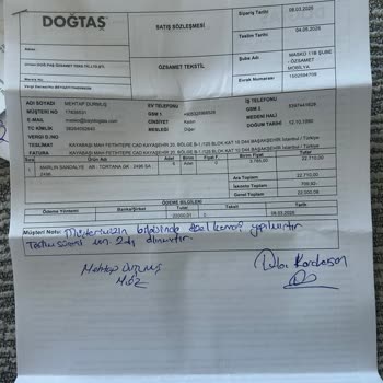 Doğtaş Masko 2 Şubesinde Teslim Gecikmesi Ve İptal Talebinin Reddi