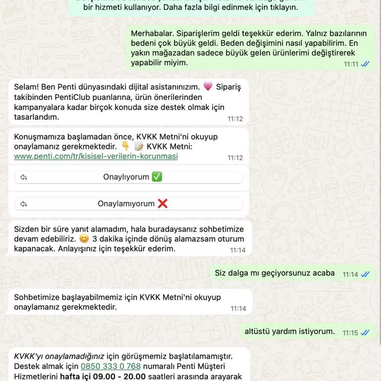 Zorunlu KVKK Onayı Nedeniyle WhatsApp Destek Hizmetine Erişememe