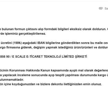 Satıcıdan Yanıt Gelmiyor, Ödediğim Değişim Ücreti Ve Gönderdiğim Ürünler Kayıp