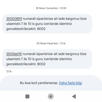 İade Tutarının Gecikmesi Ve Müşteri Hizmetlerinin Yetersizliği