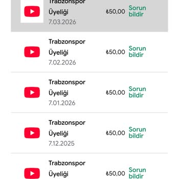Google Play Trabzonspor YouTube Aboneliğinde Çifte Ödeme Ve İade Talebi