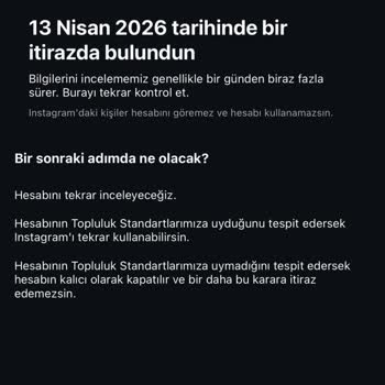 İkinci Kez Askıya Alınan Instagram Hesabım Açılmadı