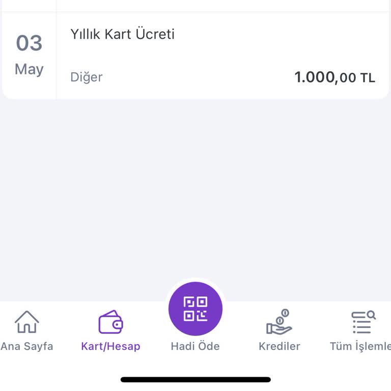 Aidatsız Olacağı Söylenen Karttan Kesilen 1000 TL Yıllık Ücret İadesi Talebi