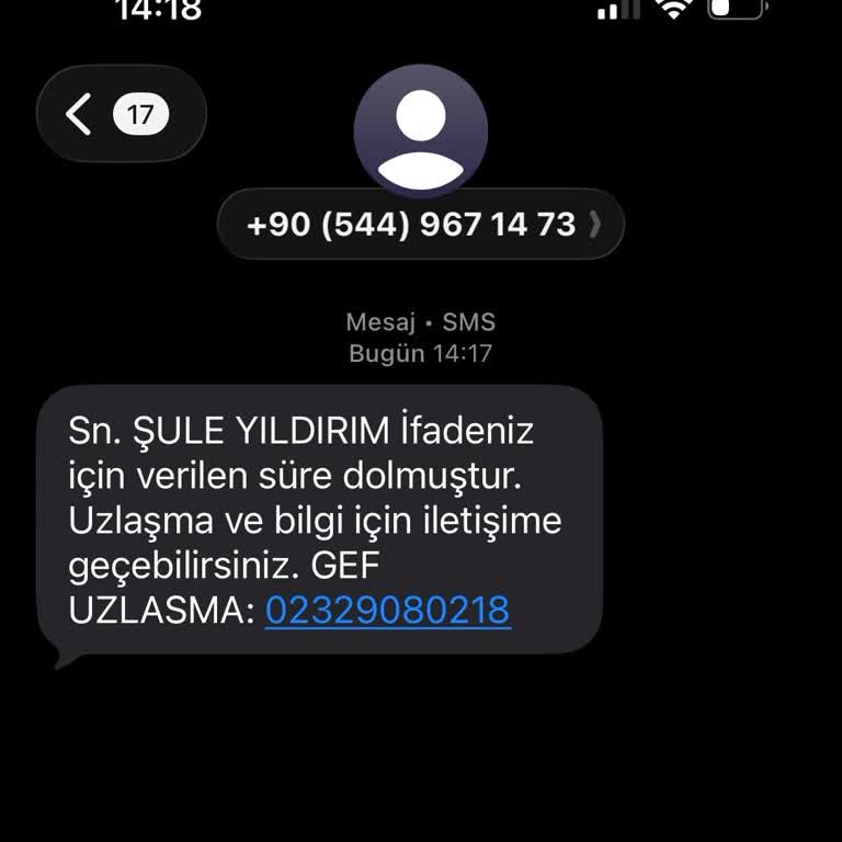 Sahte İfadeniz İçin Süre Dolmuş SMS'i Kişisel Bilgileri Kullanıyor