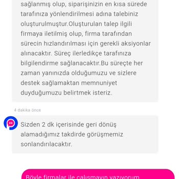 Siparişim Bildirimsiz İptal Edildi, Geri Ödeme Ve Özür Bekliyorum