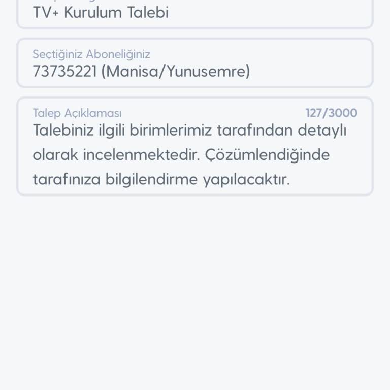 TV Plus Kurulumunun Gerçekleşmemesi Ve İptal Talebi
