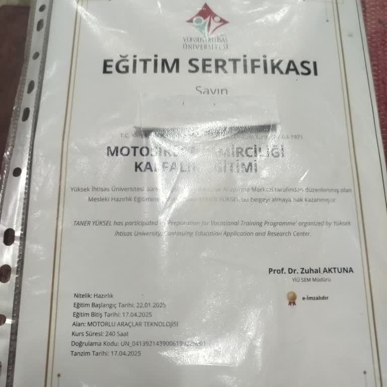 Sahte Sertifika Ve 7.000 TL İade Talebi
