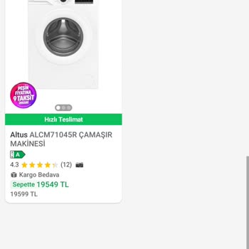 Trendyol’da Teslim Edilmeyen Çamaşır Makinesi Ve 4 Bin Tl Fiyat Artışı