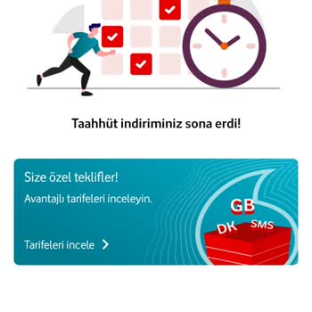 Taahhüt Sonrası Yüksek Fatura İçin Uygun Tarife İsteği