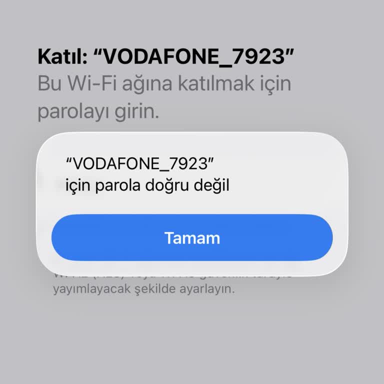 Modemi Sıfırladığımda WiFi Şifresi Hatalı Ve Destek Sitesi Girişinde Sorun