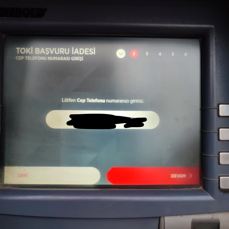 ATM'de Cep Telefonu Hatası Nedeniyle TOKİ Başvuru Ücretine Erişememe