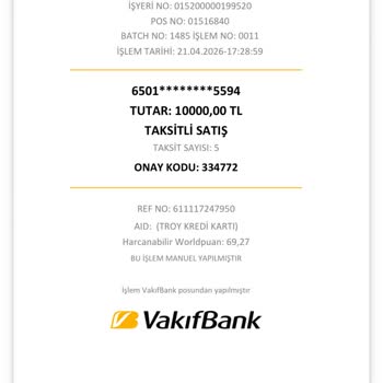 VakıfBank Kredi Kartı İle 50 Bin TL’lik Alışverişte Ürün Gelmedi ve Borç İşlemleri Devam Ediyor